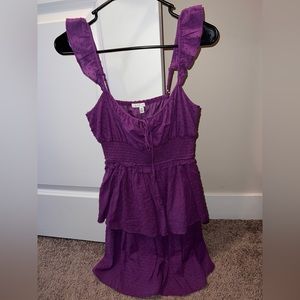 purple mini dress